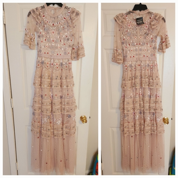 Needle & Thread Eden Tiered Embellished Tulle Gown - Picture 6 of 11